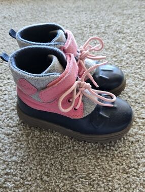 Carter's Navy, Pink and Gray Kids Waterproof Boots